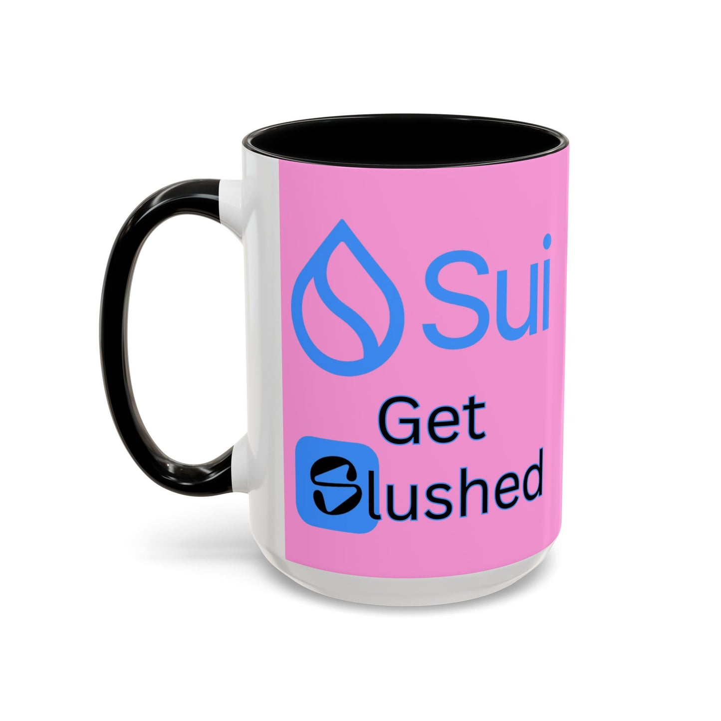 Sui: Get Slushed Pink Accent Mug by cypherpunkgear.com