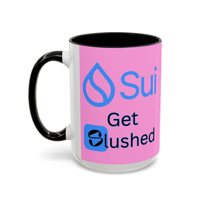Sui: Get Slushed Pink Accent Mug by cypherpunkgear.com