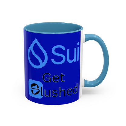 Sui: Get Slushed Dark Blue Accent Mug by cypherpunkgear.com