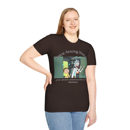 Peace Among Worlds! Dark colors Unisex T-Shirt by cypherpunkgear.com