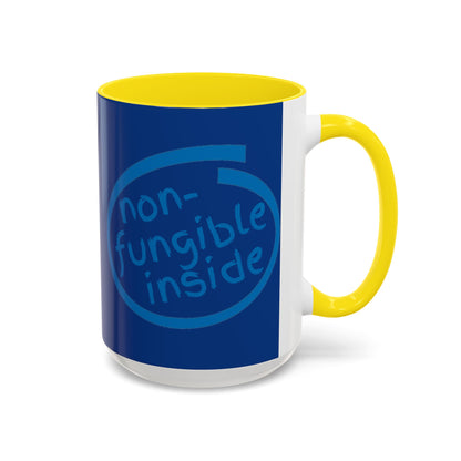 Non-Fungible Inside Dark Blue Accent Mug by cypherpunkgear.com