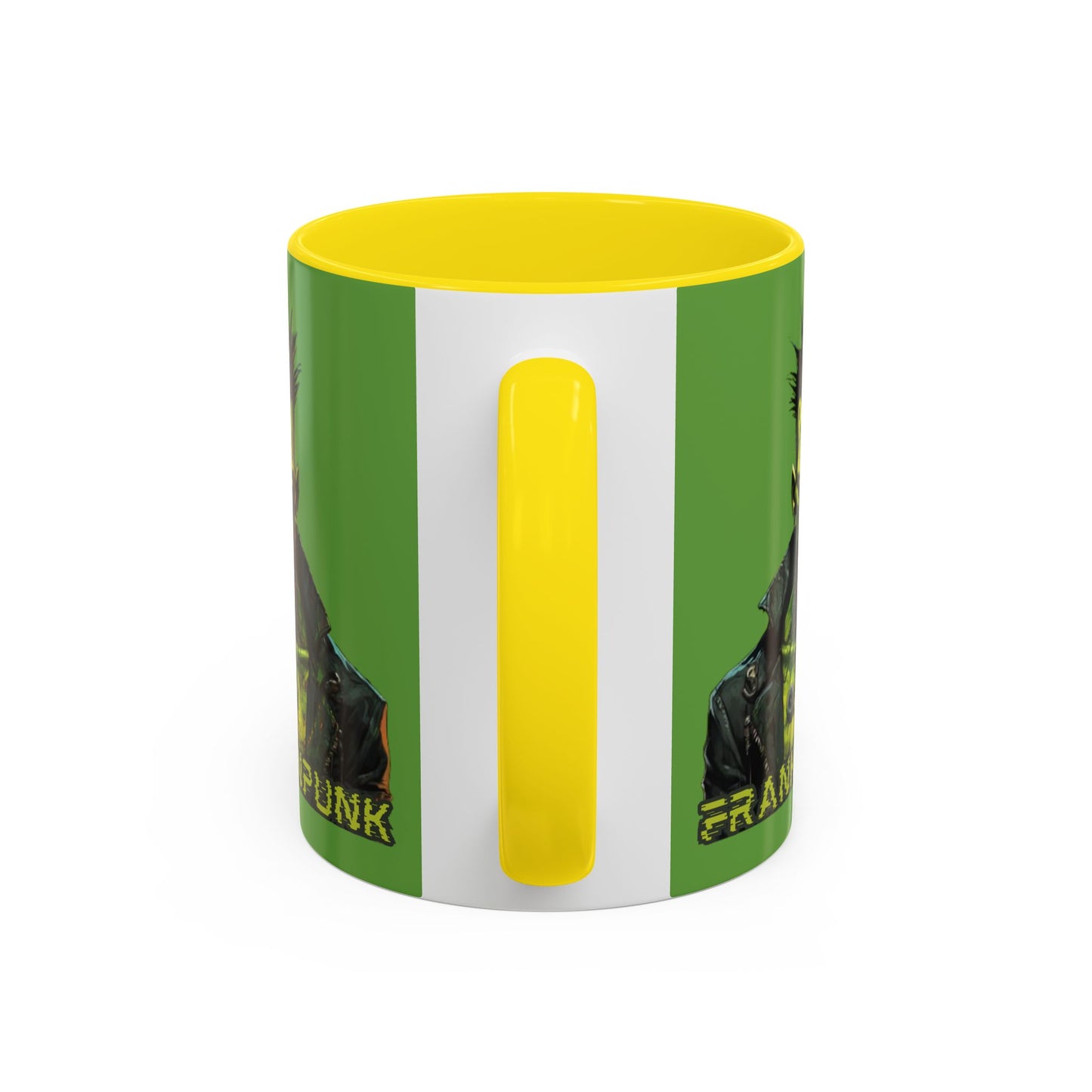 Frankenpunk Green Accent Mug by CreepyCrafts.boo