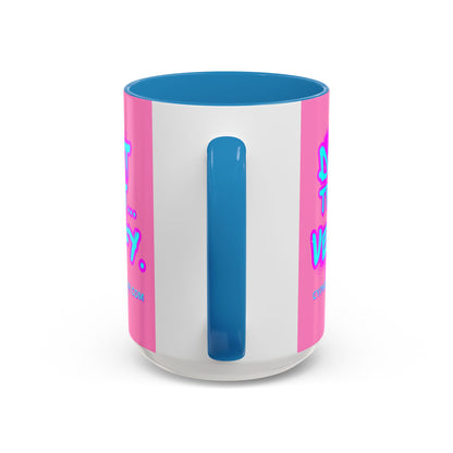 Don't Trust...Verify. Light Pink Accent Mug by cypherpunkgear.com
