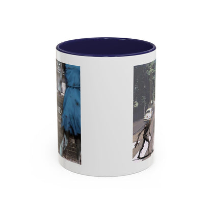 2-sided, Scabby Road White Accent Mug by CreepyCrafts.boo