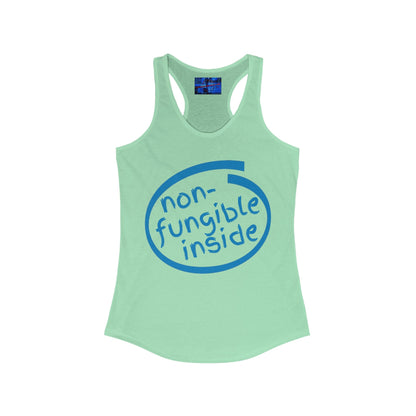 Non-Fungible Inside Women's Racerback Tank Top by cypherpunkgear.com