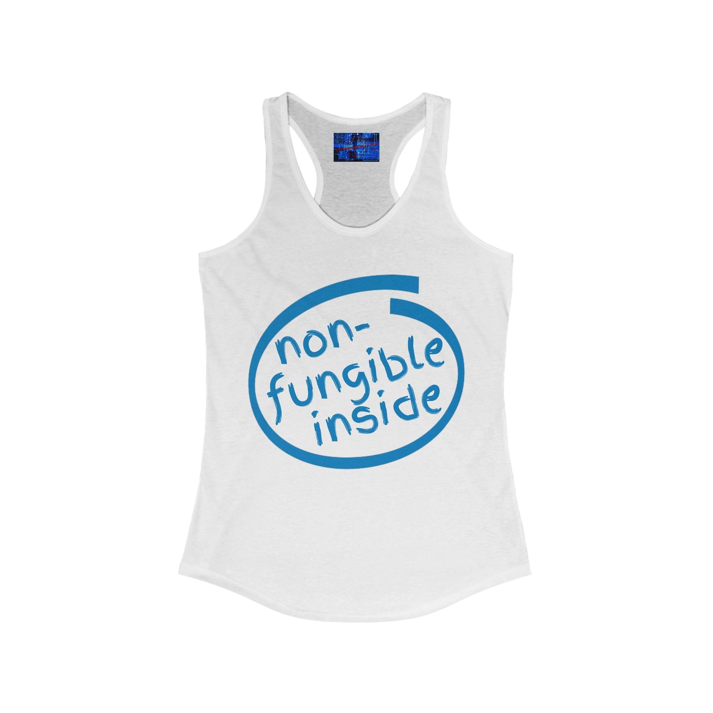Non-Fungible Inside Women's Racerback Tank Top by cypherpunkgear.com