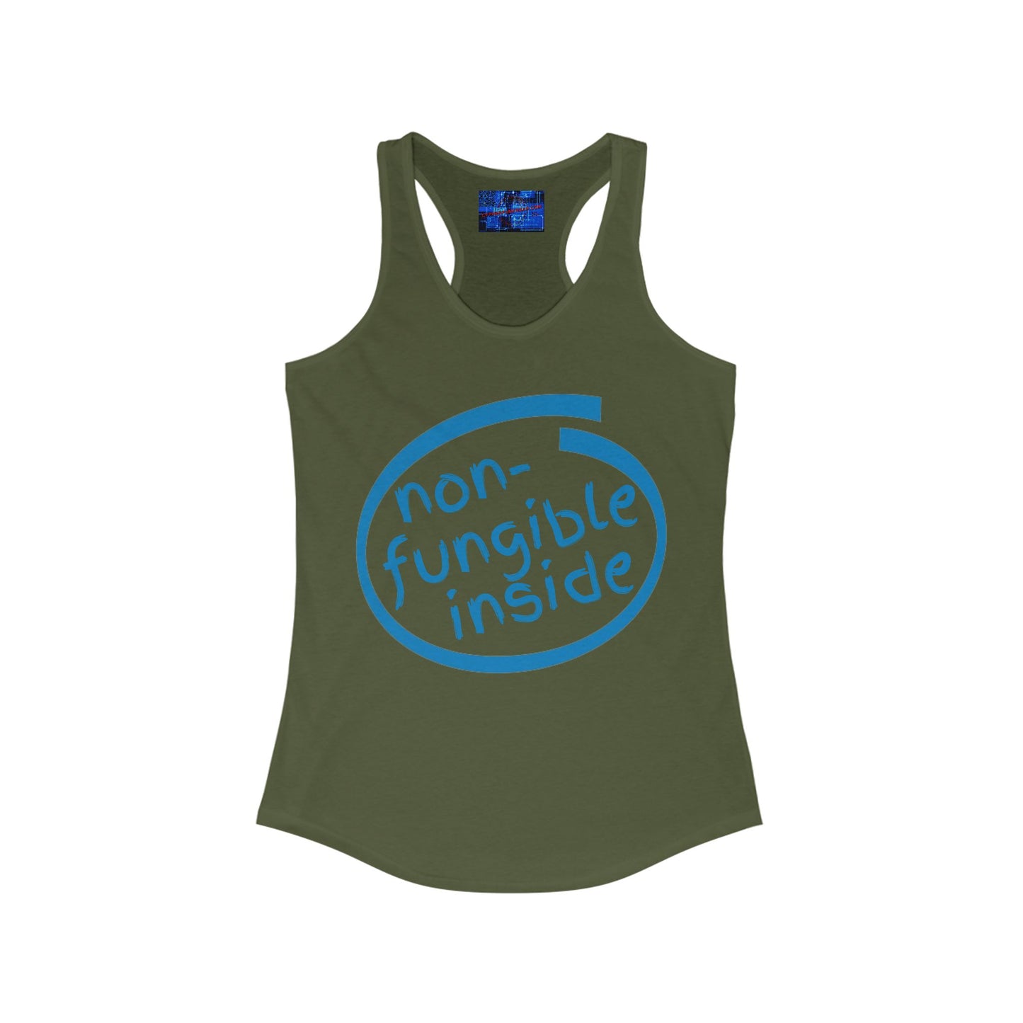 Non-Fungible Inside Women's Racerback Tank Top by cypherpunkgear.com