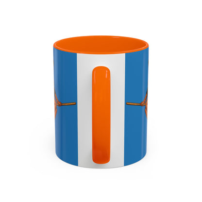 Velvet Vex Blue Accent Mug by CreepyCrafts.boo