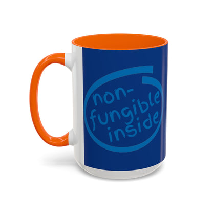 Non-Fungible Inside Dark Blue Accent Mug by cypherpunkgear.com