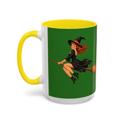 Hazel Hex Green Accent Mug by CreepyCrafts.boo