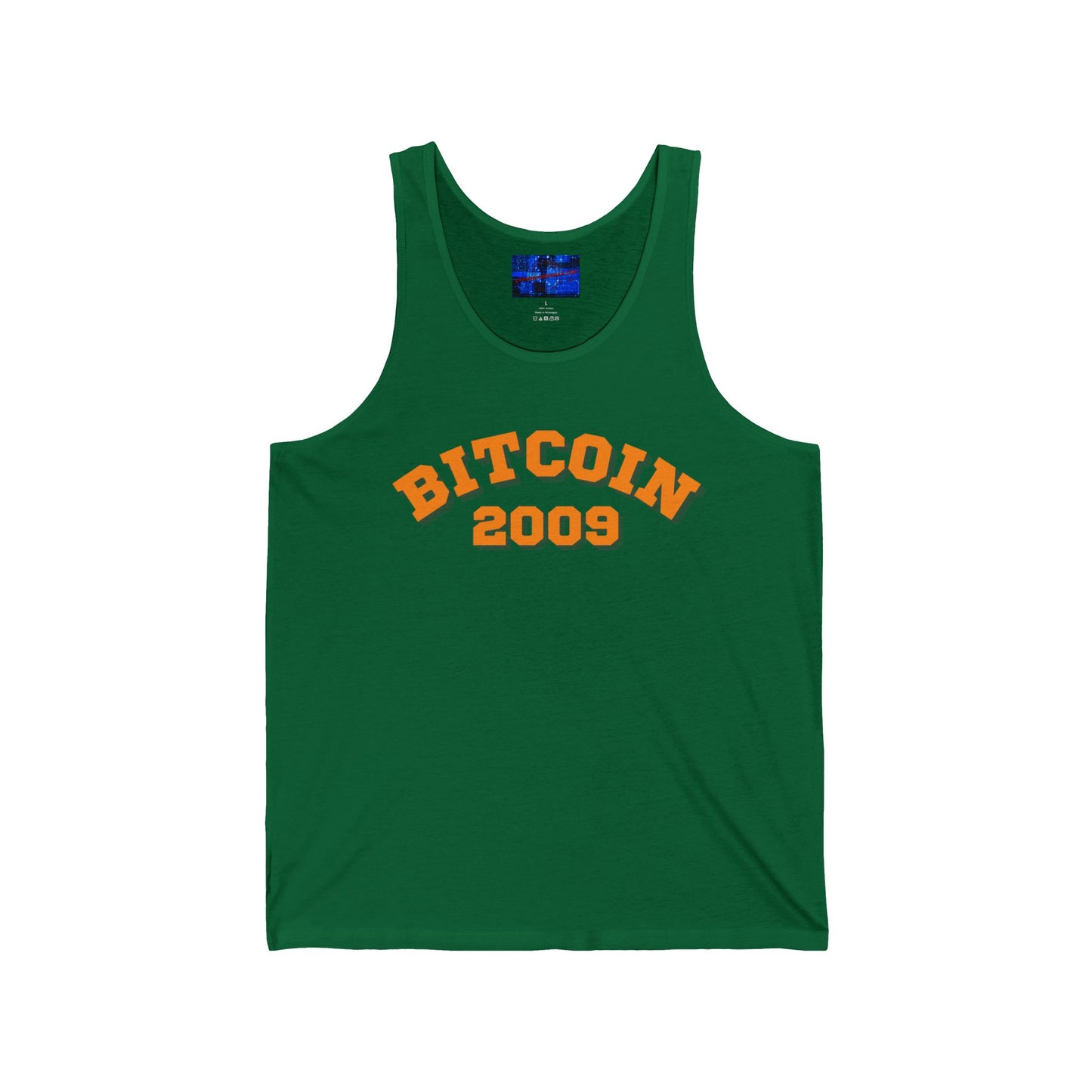 Bitcoin 2009 Unisex Jersey Tank Top by cypherpunkgear.com
