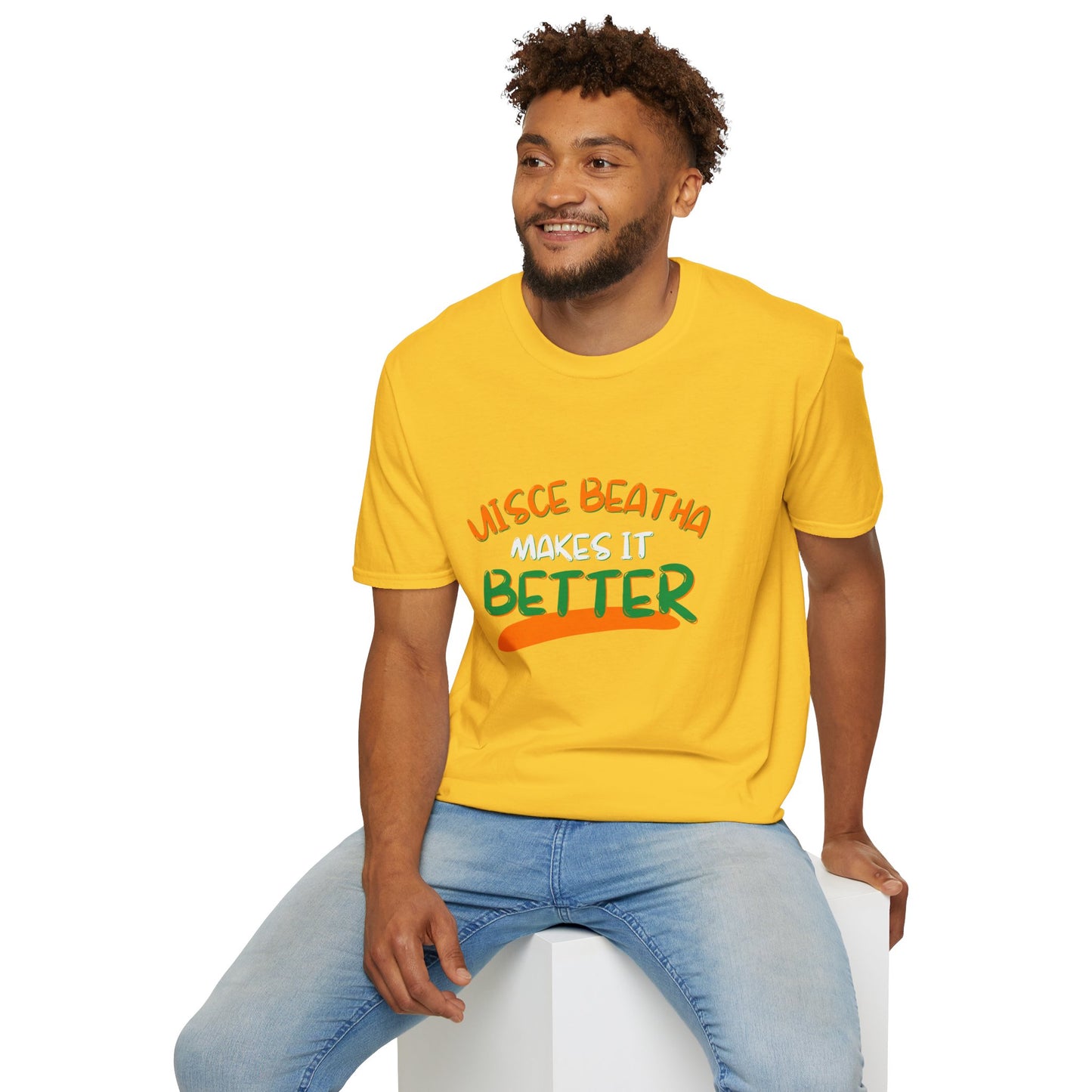 Uisce Beatha makes it better OWGfont LTcolors Unisex T-Shirt by cypherpunkgear