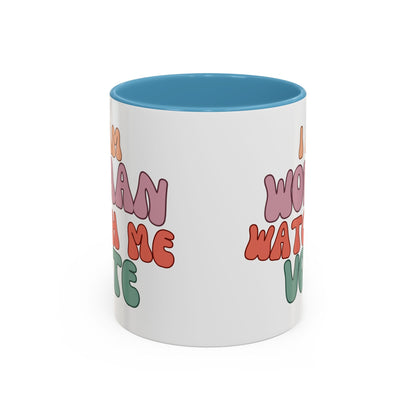 I Am Woman Watch Me Vote Accent Mug by cypherpunkgear