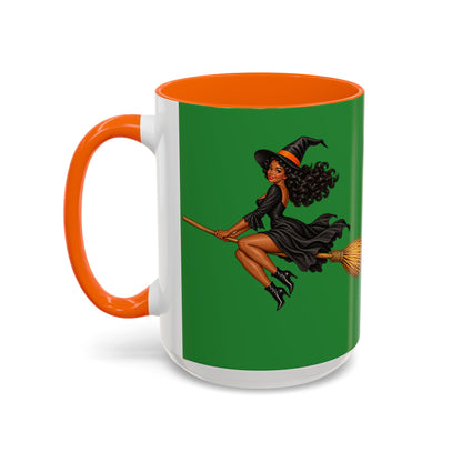 Velvet Vex Green Accent Mug by CreepyCrafts.boo