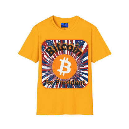 Bitcoin (BTC) for President USA LTcolors Unisex T-Shirt by cypherpunkgear