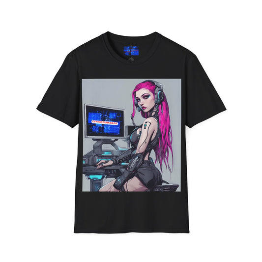 Netrunner Cyberpunk Dark colors Unisex T-Shirt by cypherpunkgear.com