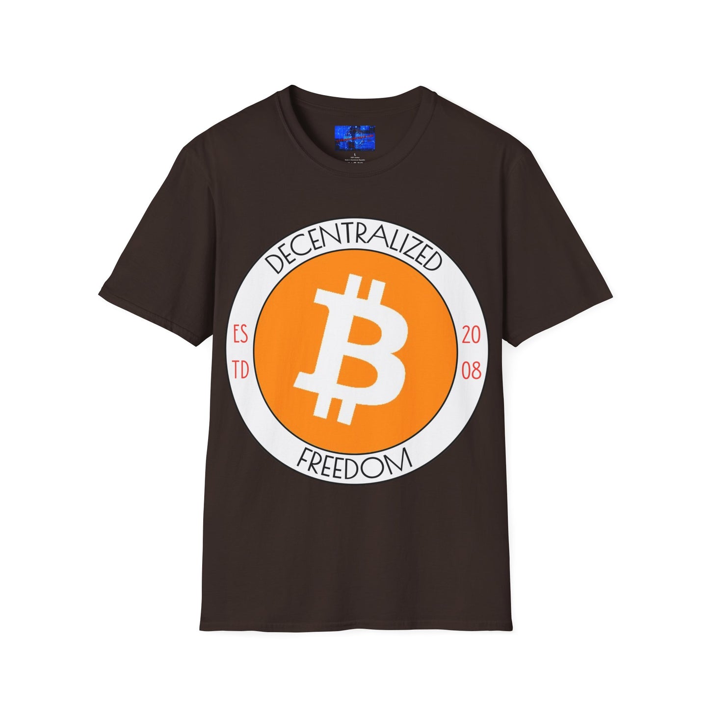 Bitcoin Decentralized Freedom DKcolors Unisex T-Shirt by cypherpunkgear