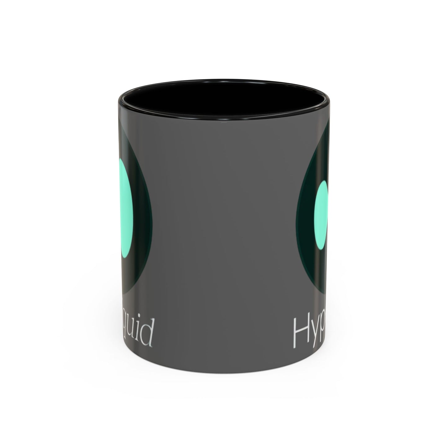 Hyperliquid White font Grey Accent Mug by cypherpunkgear.com
