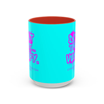 Don't Trust...Verify. Cyan Accent Mug by cypherpunkgear.com