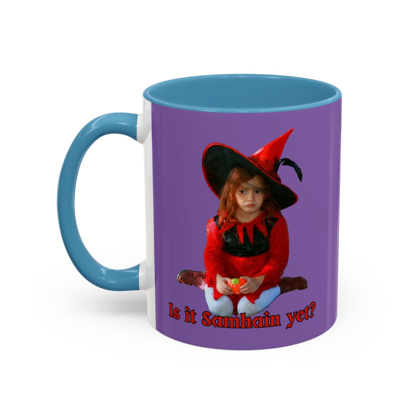 Is it Samhain yet? Light Purple Accent Mug by CreepyCrafts.boo