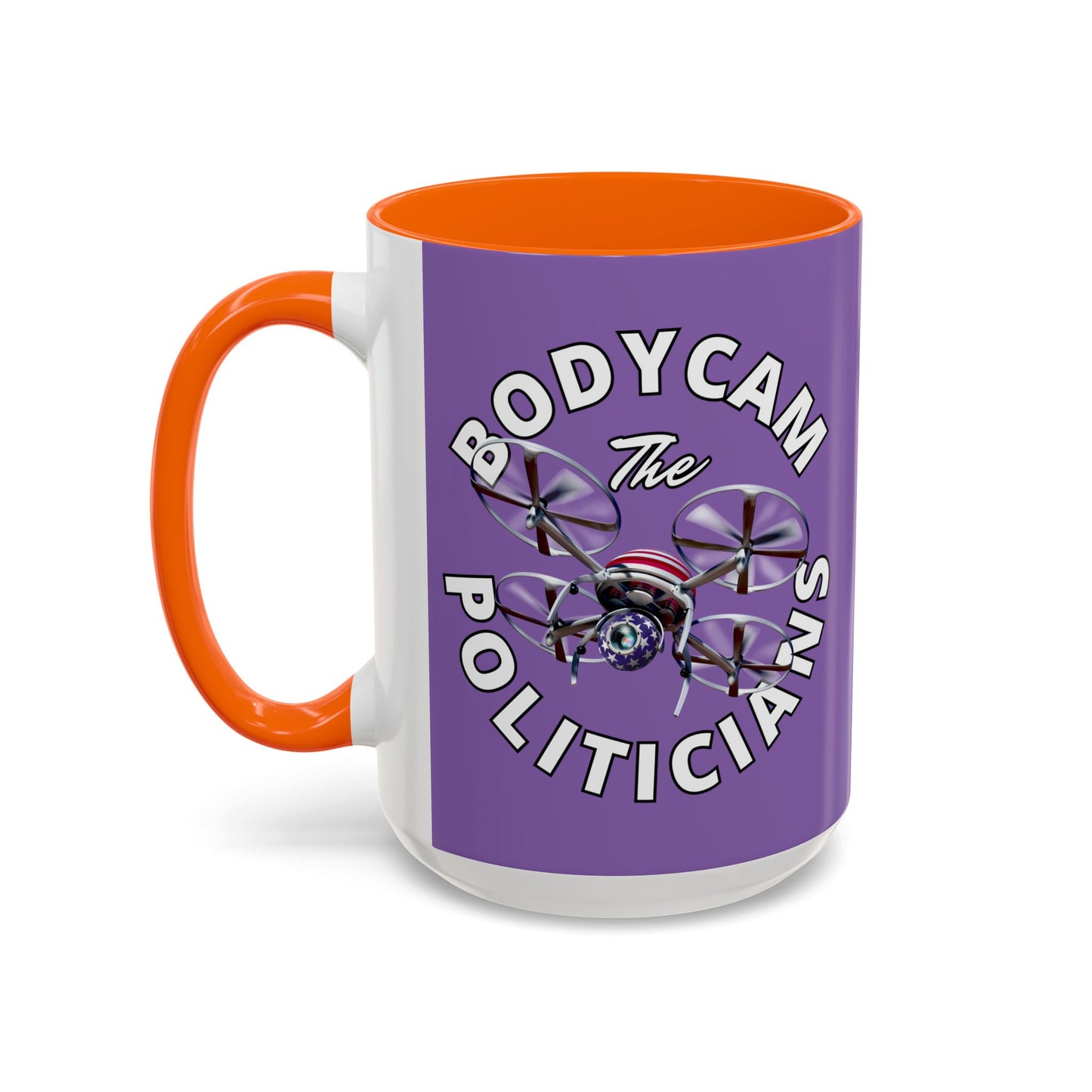 Bodycam the Politicians Drone Light Purple Accent Mug by cypherpunkgear.com