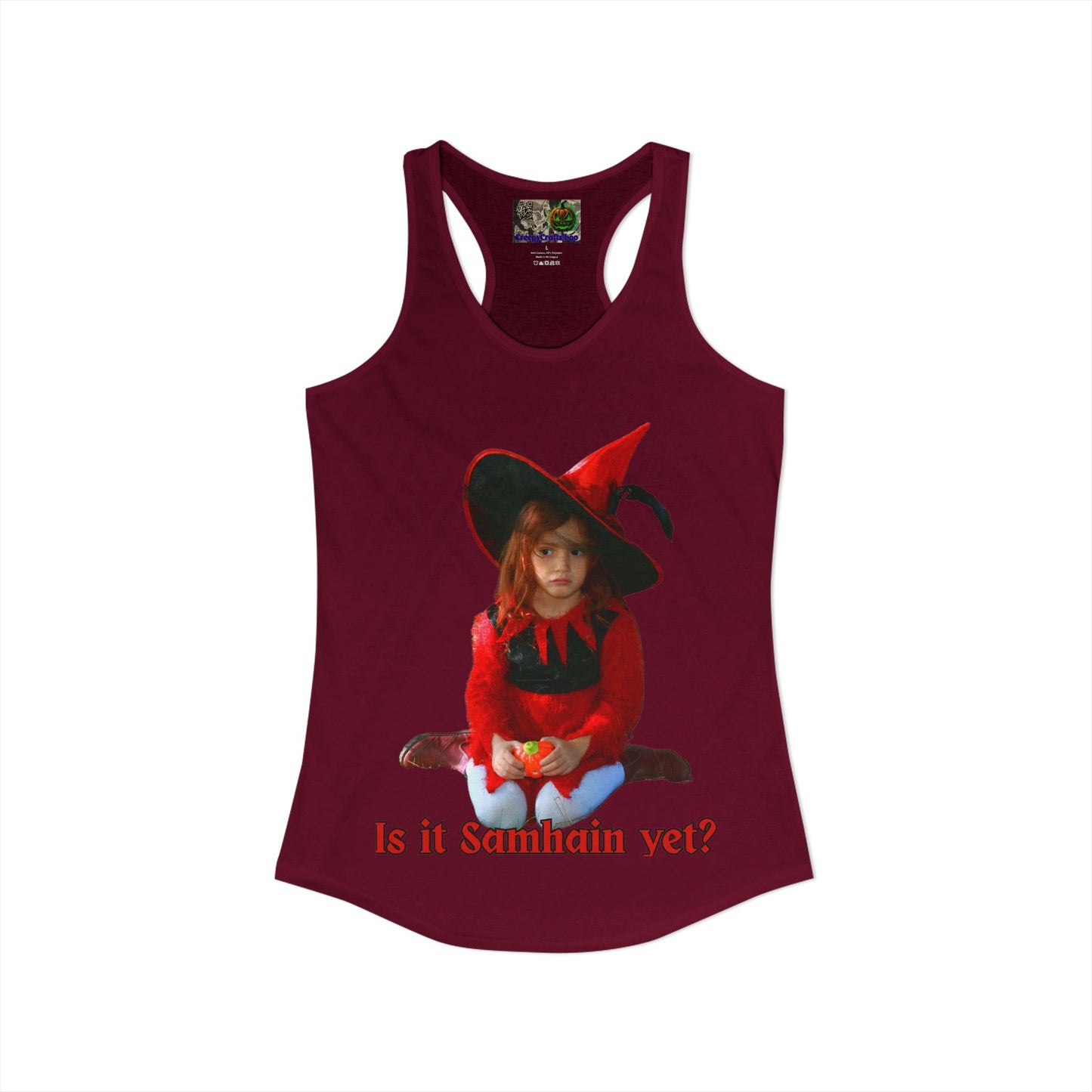 Is it Samhain yet? Women's Racerback Tank Top by CreepyCrafts.boo