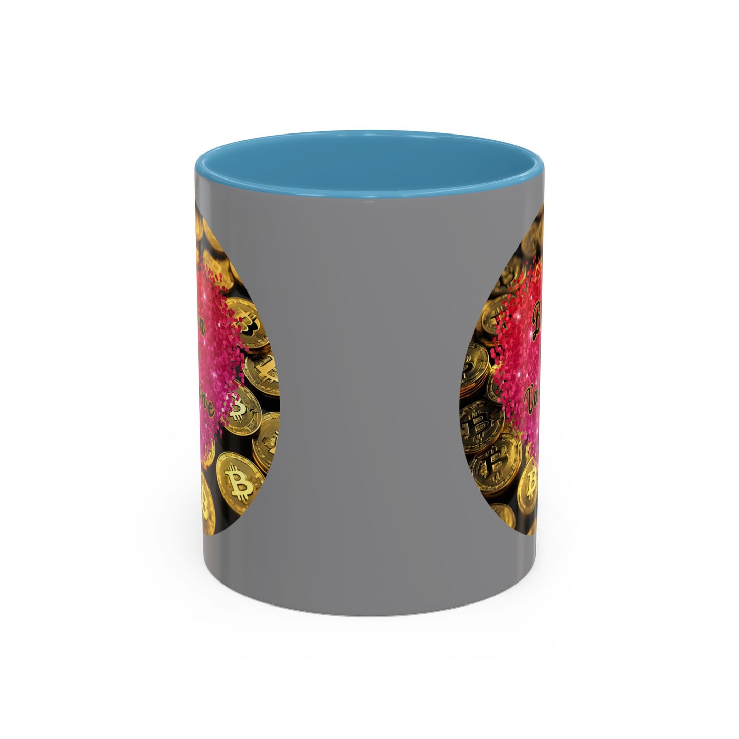 Bitcoin is My Valentine Grey Accent Mug by cypherpunkgear.com