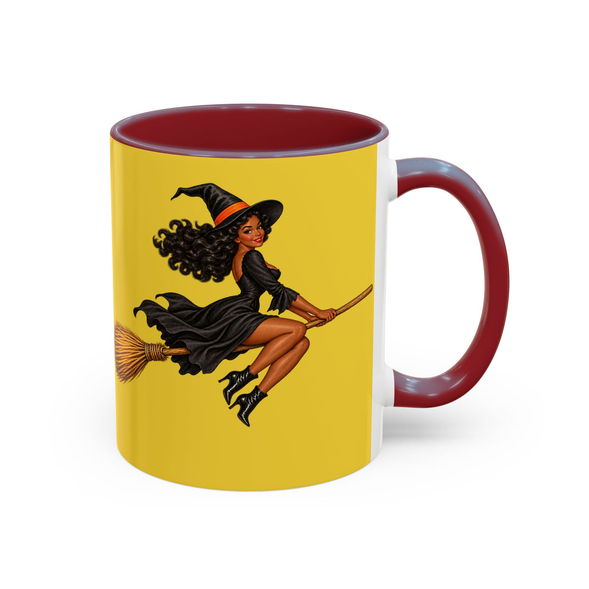 Velvet Vex Yellow Accent Mug by CreepyCrafts.boo