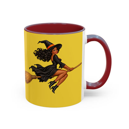 Velvet Vex Yellow Accent Mug by CreepyCrafts.boo