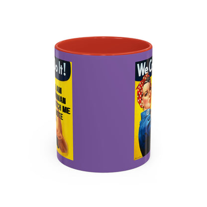 I Am Woman Watch Me Vote Rosie Light Purple Accent Mug by cypherpunkgear.com