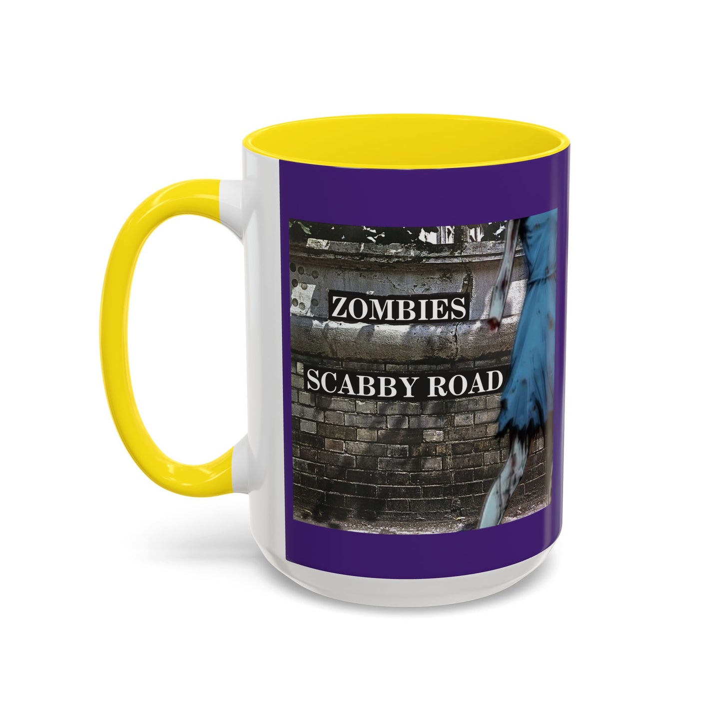 2-sided, Scabby Road Purple Accent Mug by CreepyCrafts.boo