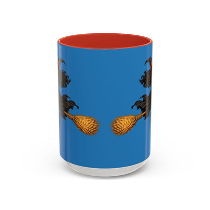 Velvet Vex Blue Accent Mug by CreepyCrafts.boo