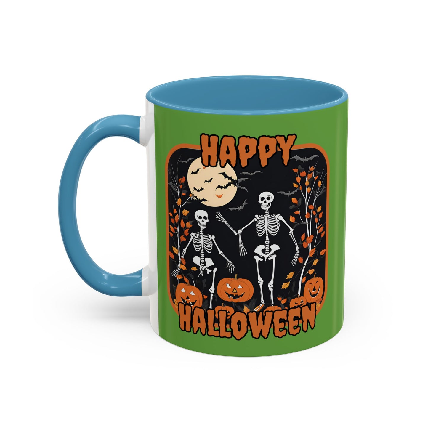 Spooktacular Skeletons of Halloween Accent Mug by cypherpunkgear