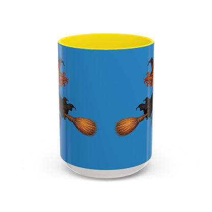 Hazel Hex Blue Accent Mug by CreepyCrafts.boo