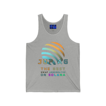 Jupiter (JUP) the best aggregator on Solana Unisex Jersey Tank Top by cypherpunkgear.com