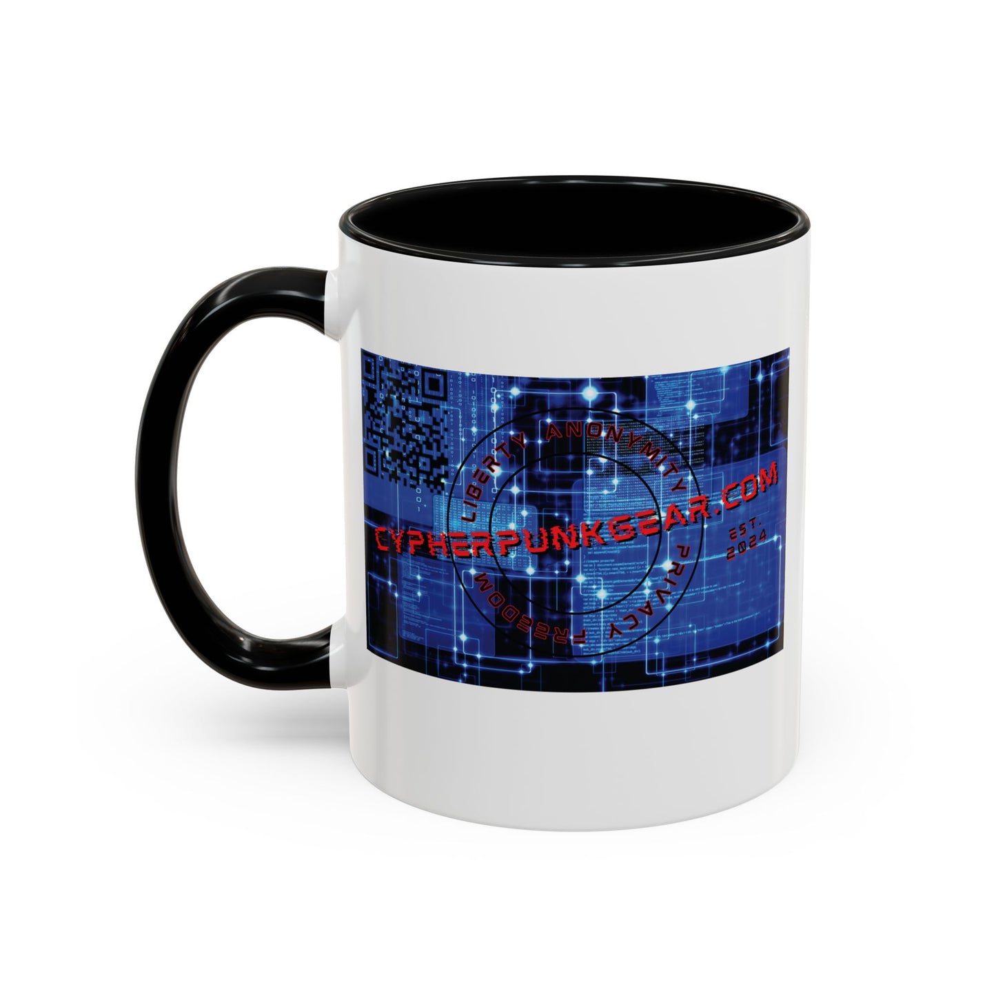 Cypherpunkgear.com logo Accent Mug by cypherpunkgear.com