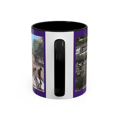 2-sided, Scabby Road Purple Accent Mug by CreepyCrafts.boo