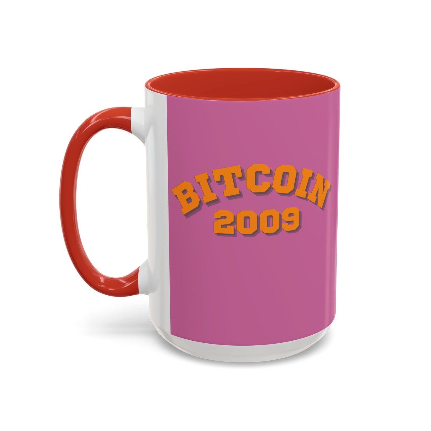 Bitcoin 2009 Pink Accent Mug by cypherpunkgear.com