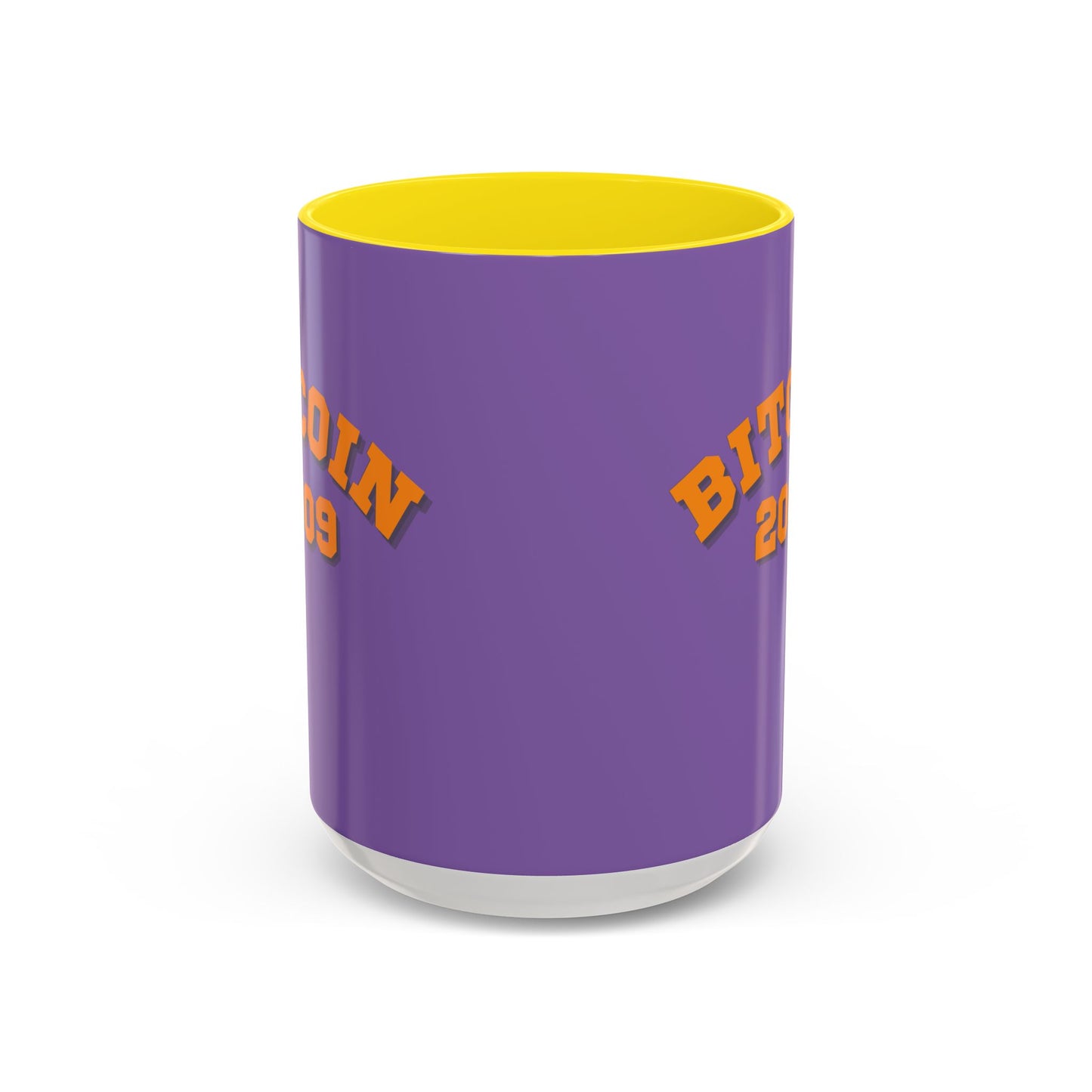 Bitcoin 2009 Light Purple Accent Mug by cypherpunkgear.com