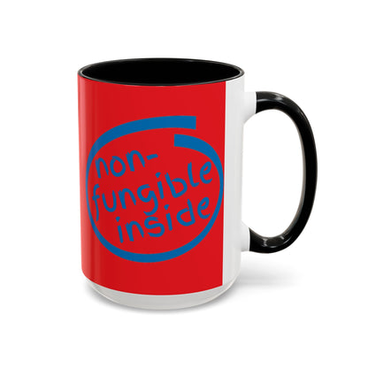 Non-Fungible Inside Red Accent Mug by cypherpunkgear.com