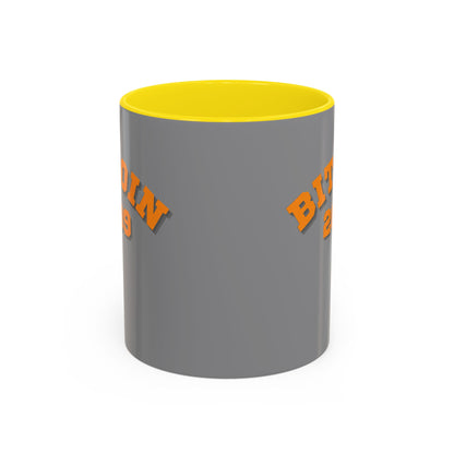 Bitcoin 2009 Grey Accent Mug by cypherpunkgear.com