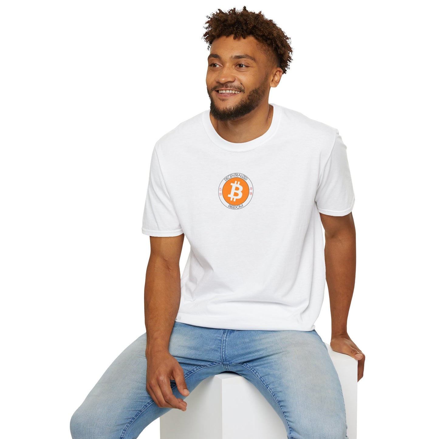 2-sided, Bitcoin, Bitcoin, Bitcoin (BTC) Light colors Unisex T-Shirt by cypherpunkgear.com