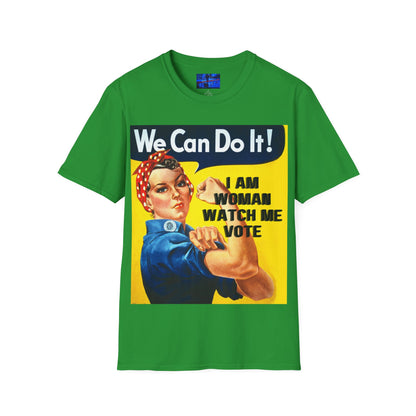 I Am Woman Watch Me Vote Rosie DKcolors Unisex T-Shirt by cypherpunkgear.com