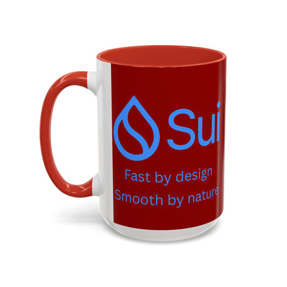 SUI Red Accent Mug by cypherpunkgear.com