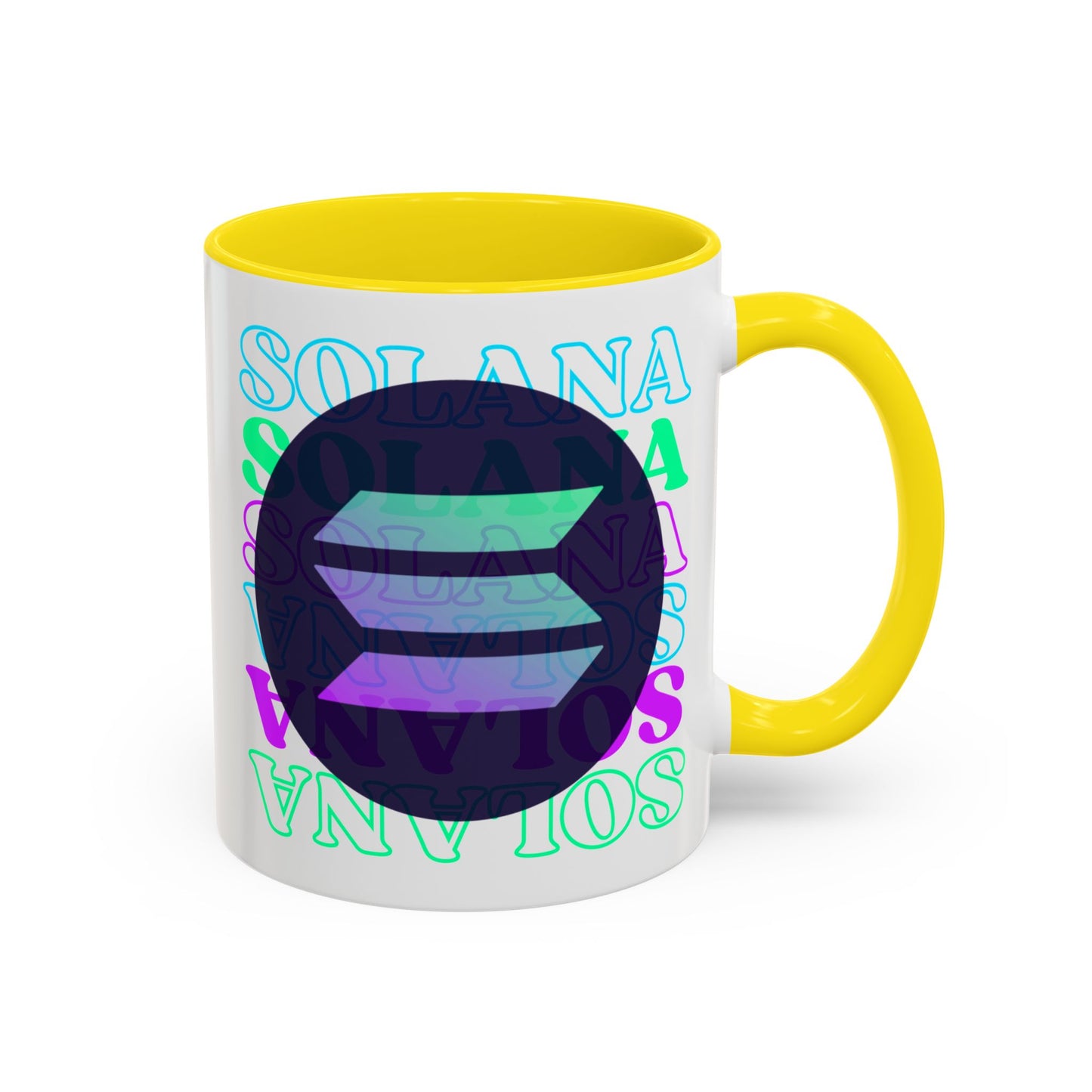Solana Solana Solana (SOL) Accent Mug by cypherpunkgear.com