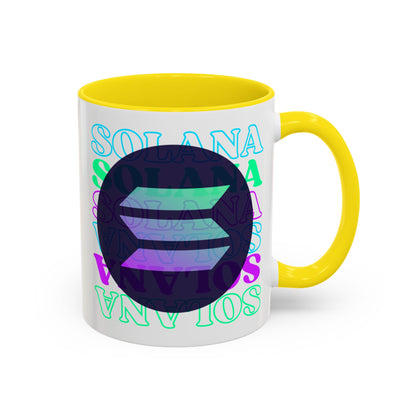 Solana Solana Solana (SOL) Accent Mug by cypherpunkgear.com
