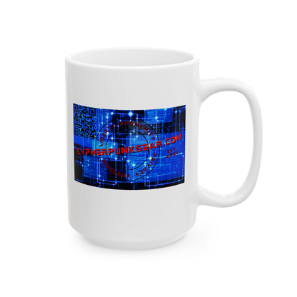 Cypherpunkgear.com logo White Mug by cypherpunkgear.com