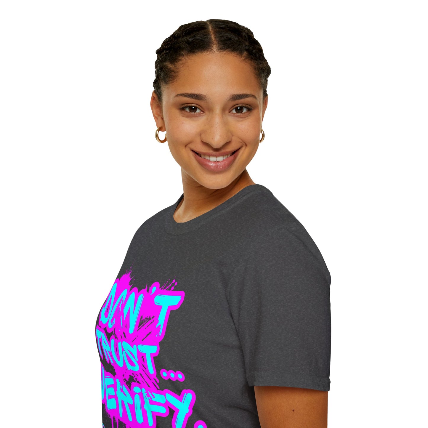 Don't Trust...Verify. Dark colors Unisex T-Shirt by cypherpunkgear.com