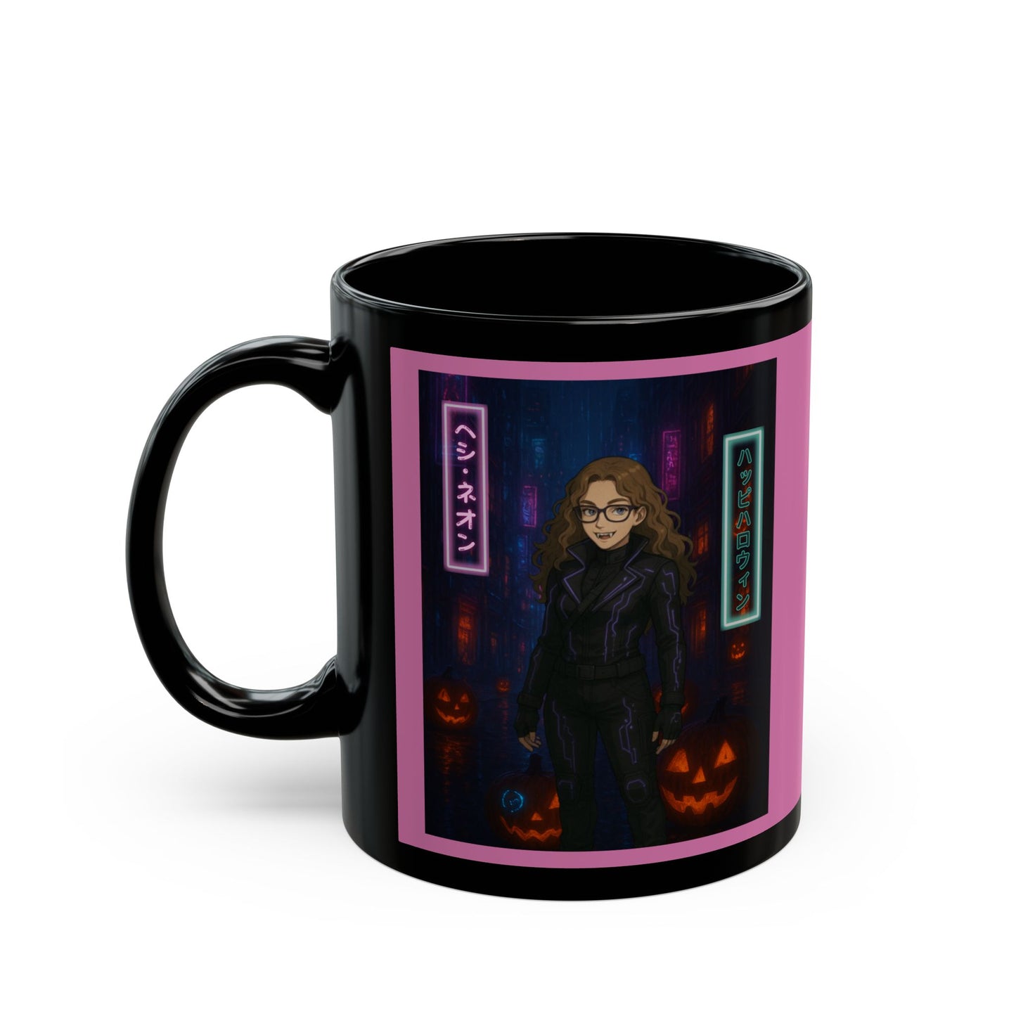 Hethyr Neon Pink Mug by CreepyCrafts.boo