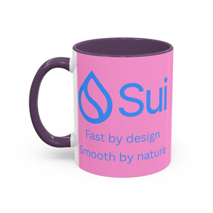 SUI Pink Accent Mug by cypherpunkgear.com